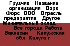 Грузчик › Название организации ­ Ворк Форс, ООО › Отрасль предприятия ­ Другое › Минимальный оклад ­ 24 000 - Все города Работа » Вакансии   . Калужская обл.,Калуга г.